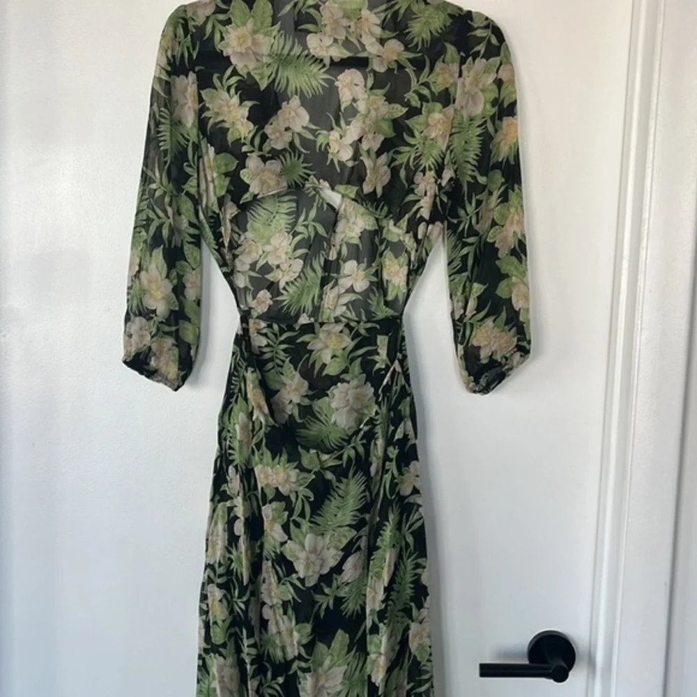 Reformation floral long dress sheer maxi botanica S​ cutout long sleeve‎ - Picture 6 of 12
